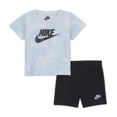 Grey nike tube top and shorts set best sale